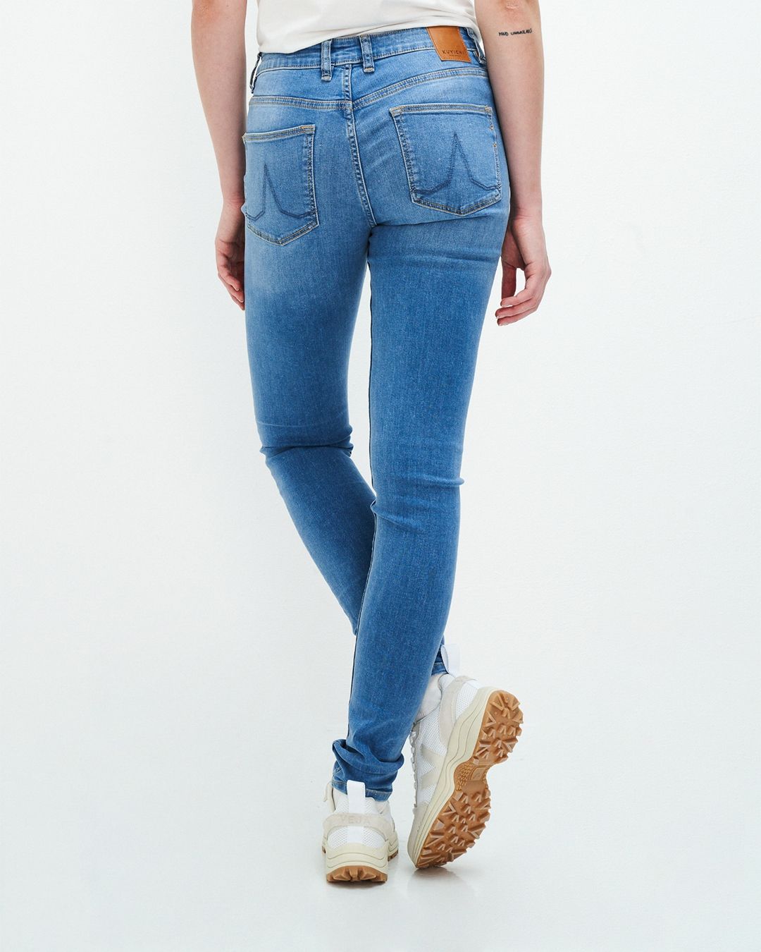 Carey medium blauwe skinny jeans