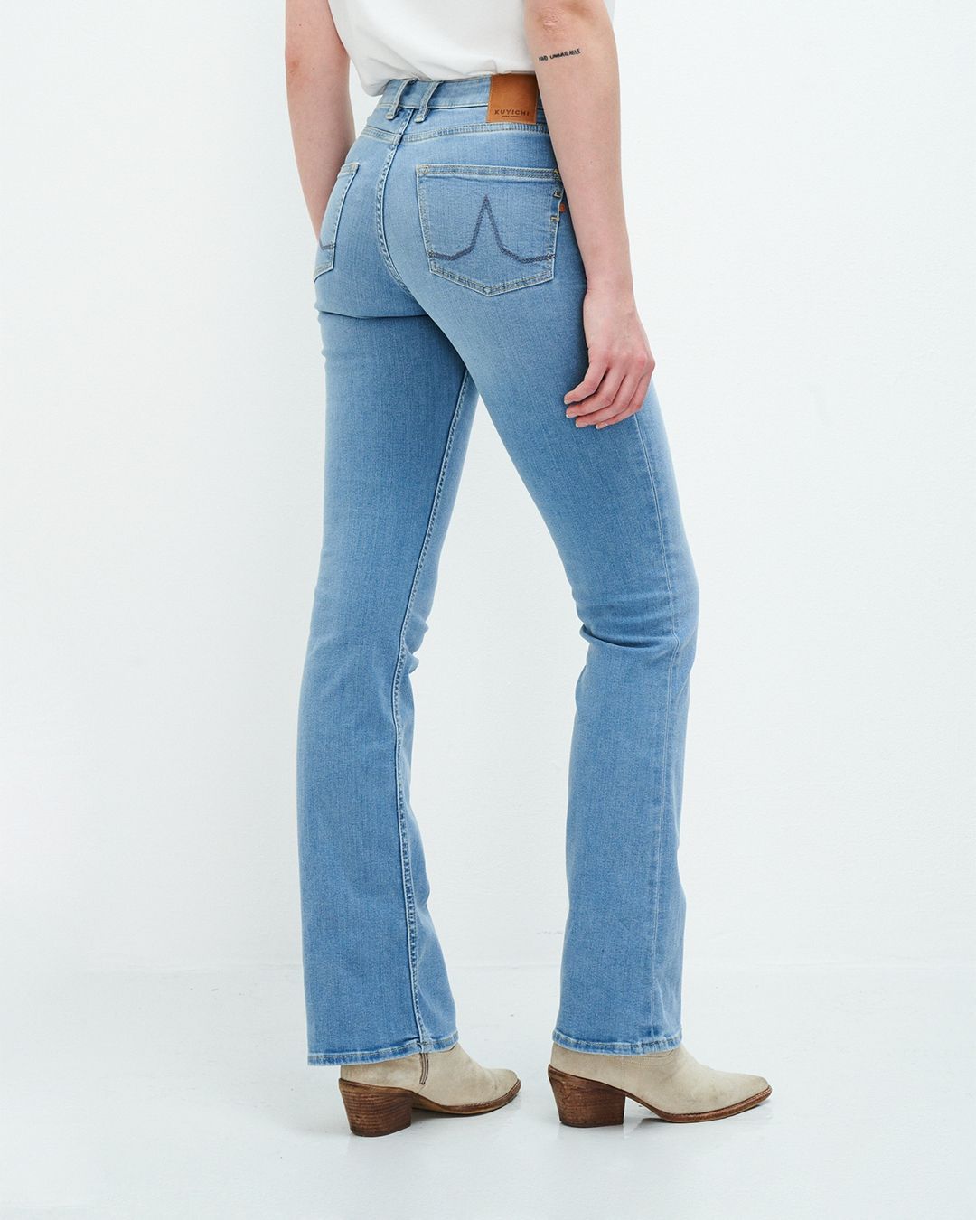 Amy faded lucky vintage blauwe bootcut jeans