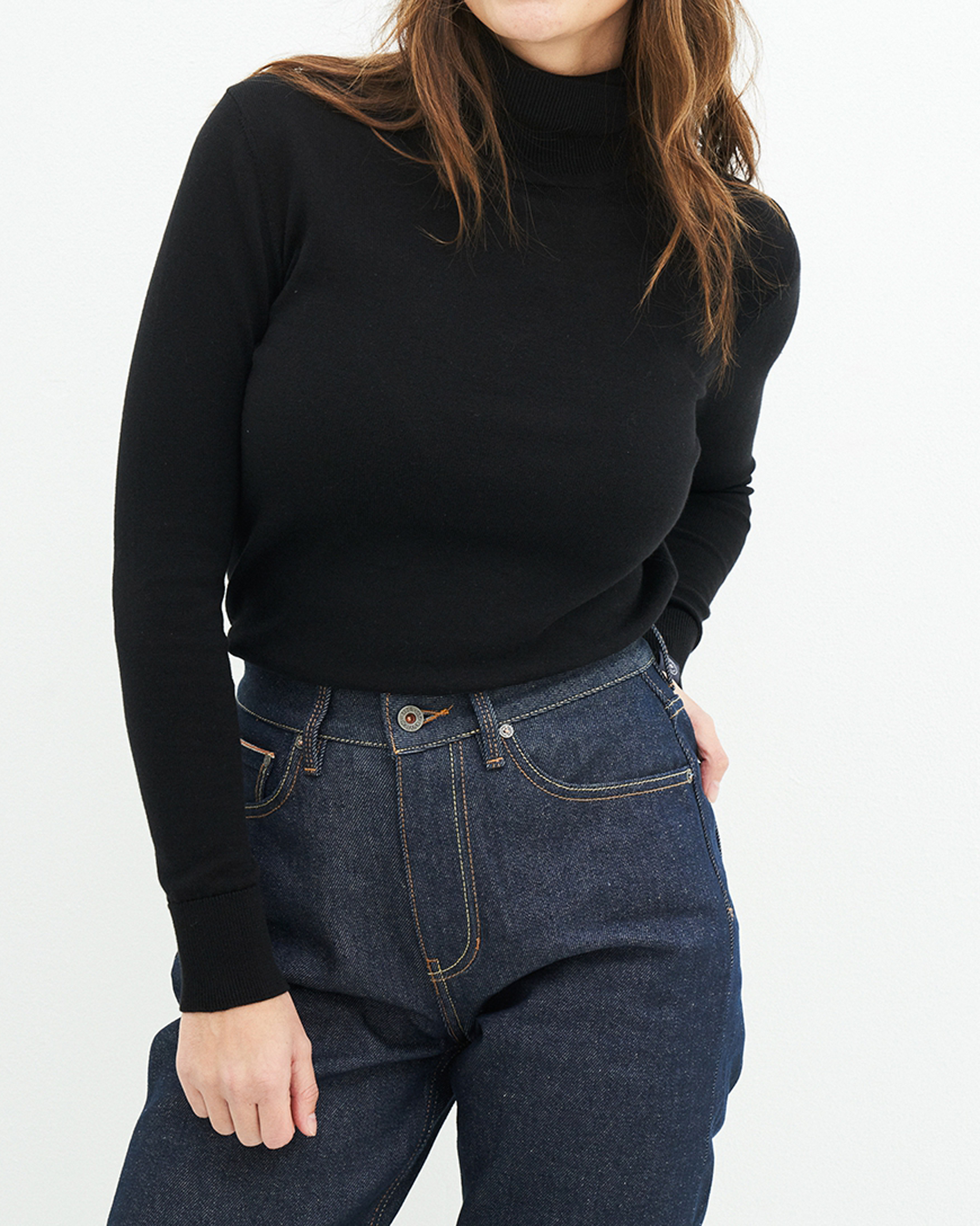 Women's turtleneck sweater organic cotton - sustainable | Kuyichi